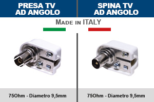 PRESA e SPINA TV AD ANGOLO, MADE IN ITALY