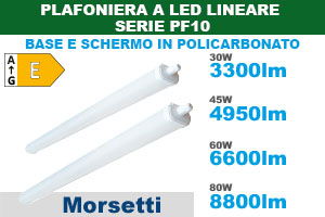 PLAFONIERA A LED LINEARE serie PF10