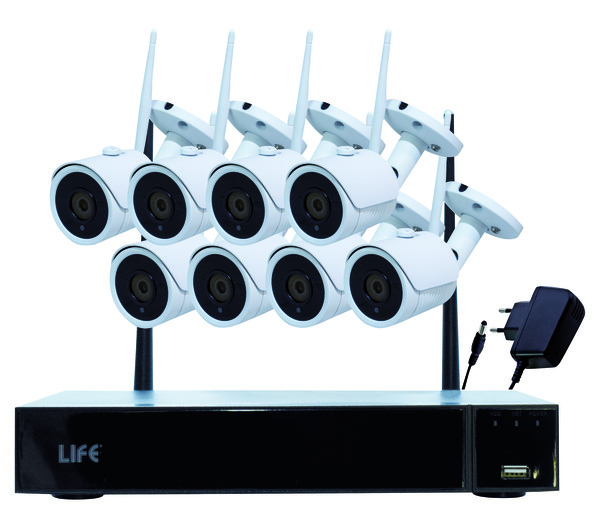KIT H265+ WIRELESS NVR 9CH + 8 Telecamere IP66, 4Mpx, L.3,6mm, LED IR, CMOS 1/2,7"%%%_substitutiveMessage_%%%75.IPH3009K8