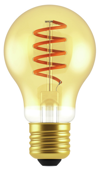 LAMPADA LED A60 serie Soft Filament Ambra, E27, 4.9W, FA320°,2200K,220Vac,LM400,CRI80,60*108mm, Classe G